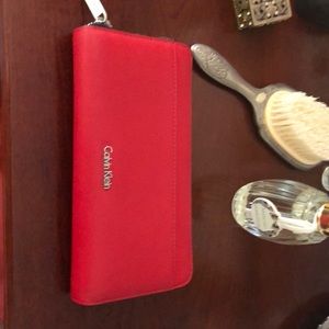 Calvin Klein leather zip around wallet